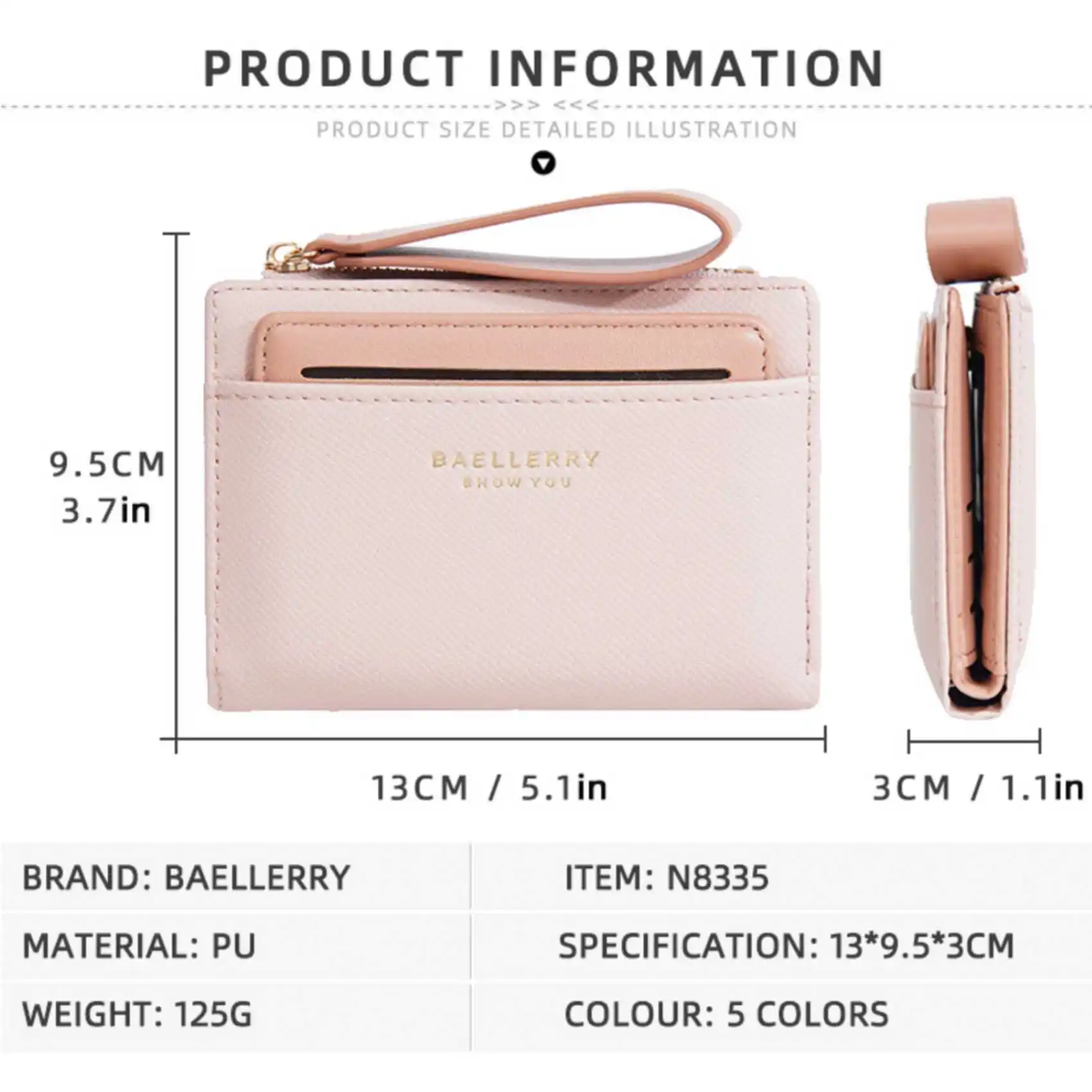 New Colorblock Bifold Zipper Buckle Coin Purse New Hand Women's Short Wallet Fashion Multi-slot Card Holder