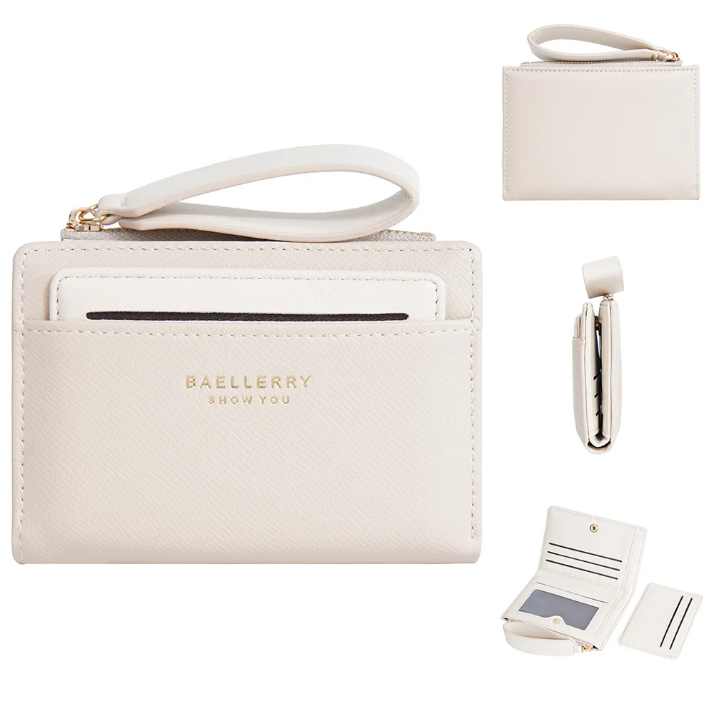 New Colorblock Bifold Zipper Buckle Coin Purse New Hand Women's Short Wallet Fashion Multi-slot Card Holder