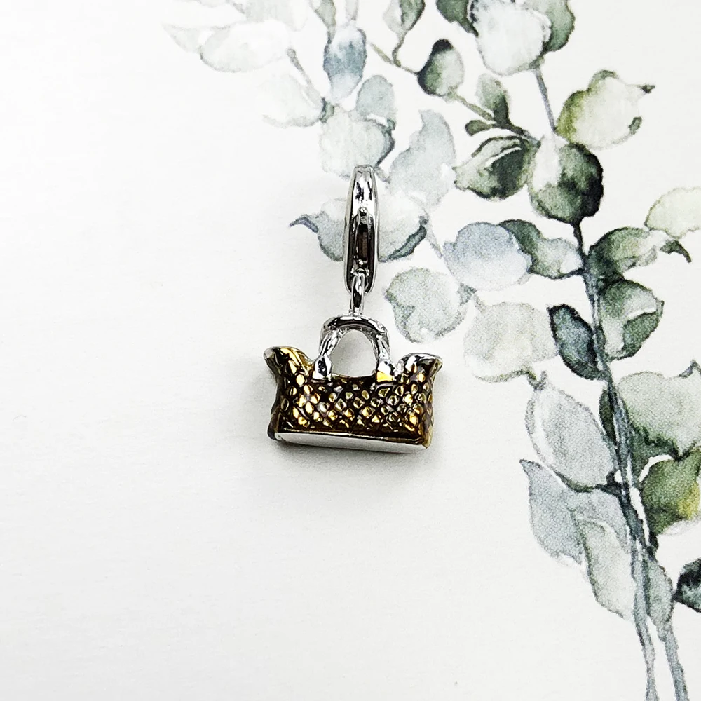 Bag Dangle Charm Pendant Spring Brand New European Style 925 Sterling Silver Trendy Fashion Jewelry Club for Women