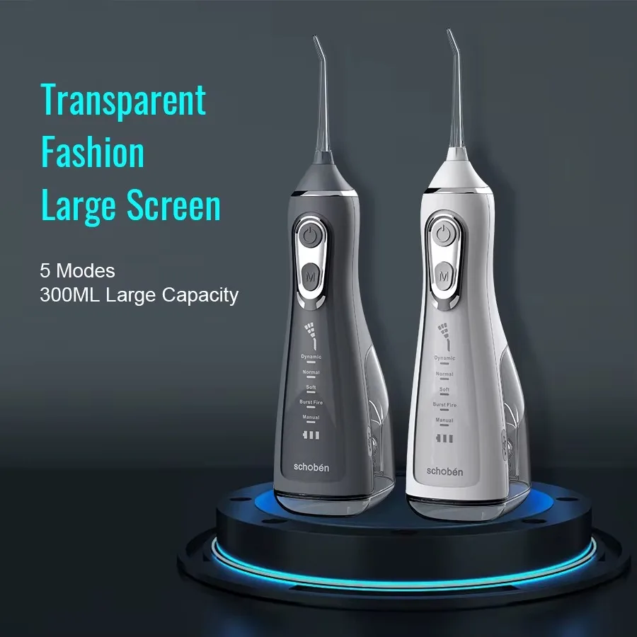 Portabal Electric Oral Irrigator Waterproof Intelligent Water Flosser 5-speed Adjustment Teeth Cleaner Mouth Washing Machine