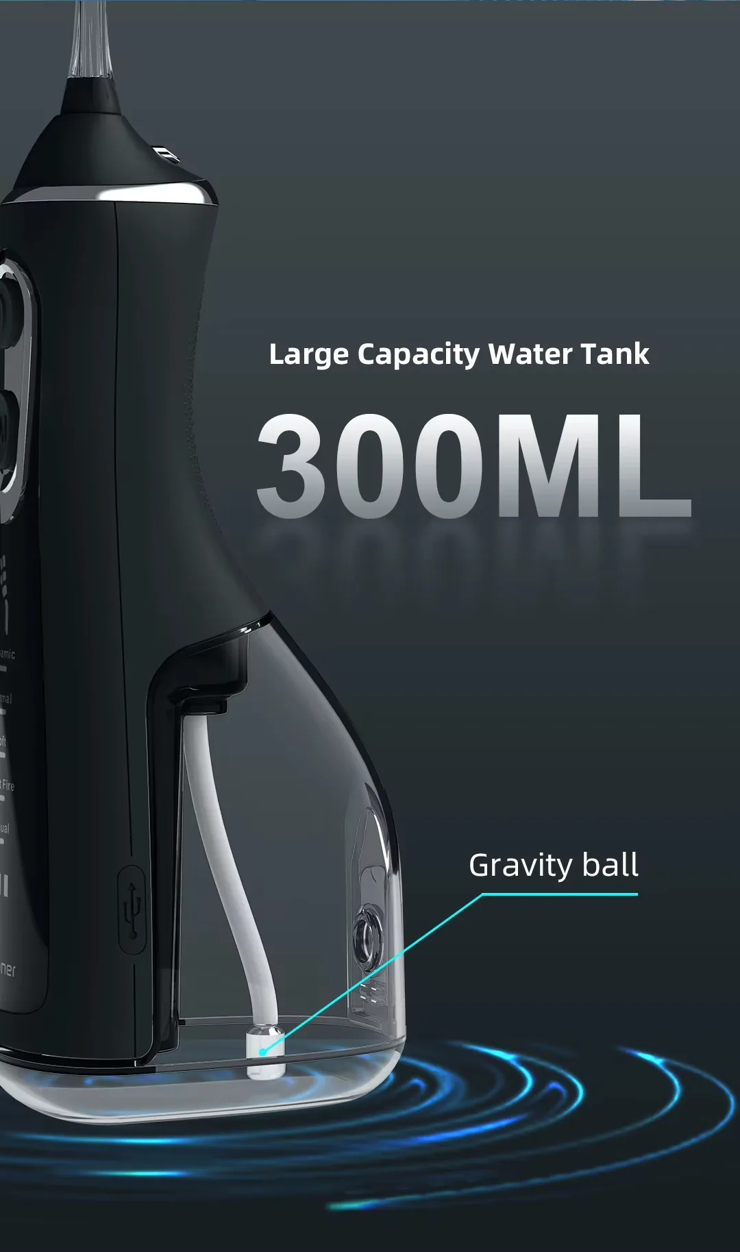 Portabal Electric Oral Irrigator Waterproof Intelligent Water Flosser 5-speed Adjustment Teeth Cleaner Mouth Washing Machine