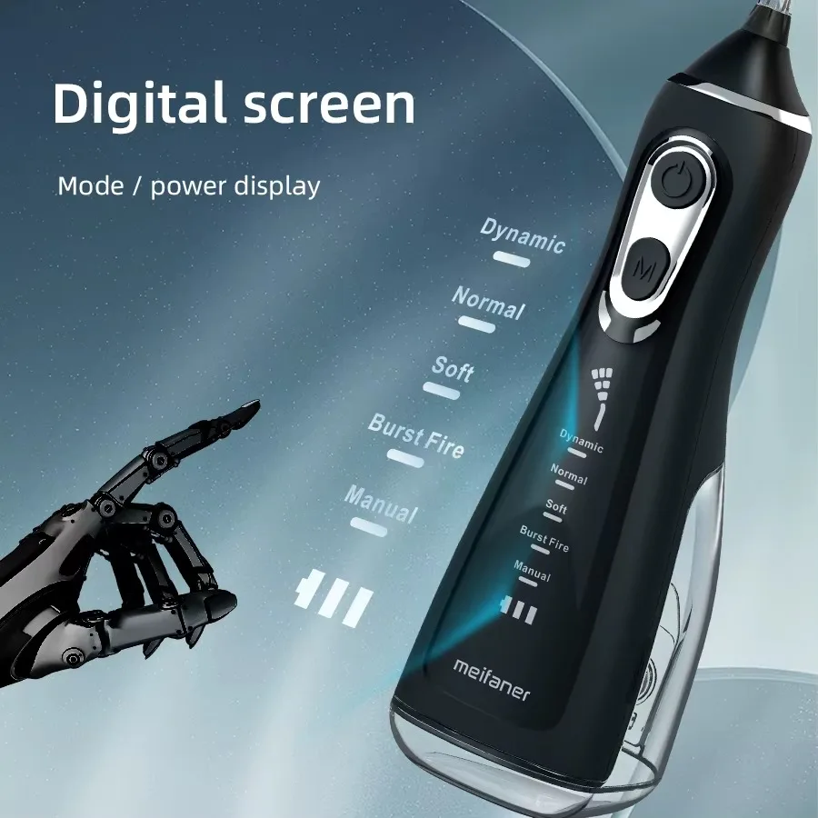 Portabal Electric Oral Irrigator Waterproof Intelligent Water Flosser 5-speed Adjustment Teeth Cleaner Mouth Washing Machine