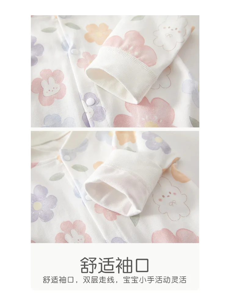 AYNIGIELL Spring & Autumn 0-12 Months Baby Jumpsuits, 100% Cotton Long Sleeve Clothes, Soft Newborn Rompers for Girls & Boys.