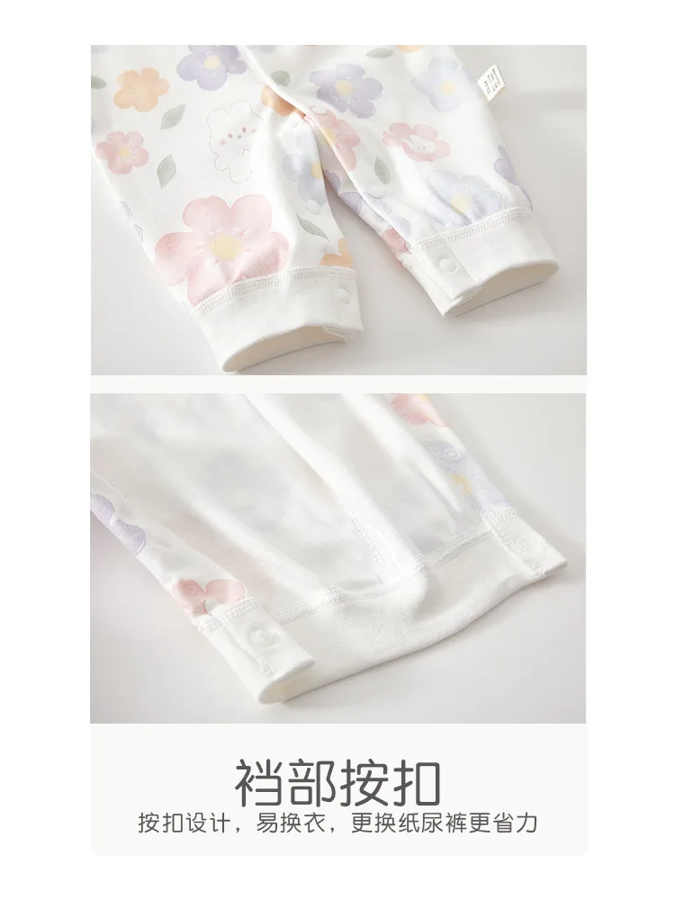 AYNIGIELL Spring & Autumn 0-12 Months Baby Jumpsuits, 100% Cotton Long Sleeve Clothes, Soft Newborn Rompers for Girls & Boys.
