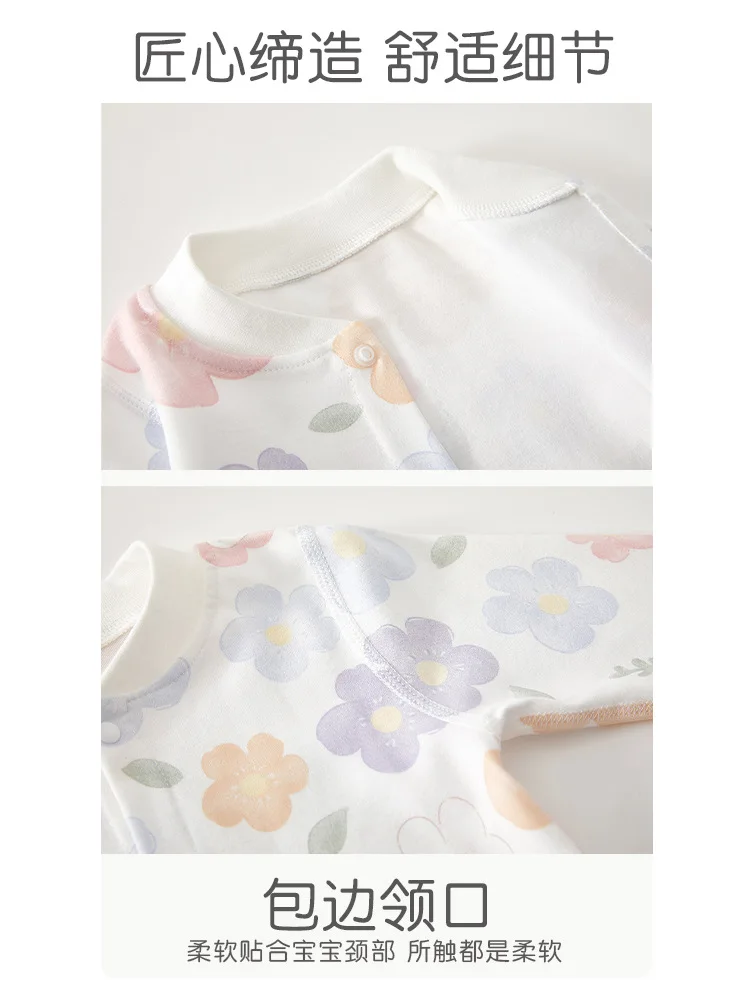 AYNIGIELL Spring & Autumn 0-12 Months Baby Jumpsuits, 100% Cotton Long Sleeve Clothes, Soft Newborn Rompers for Girls & Boys.