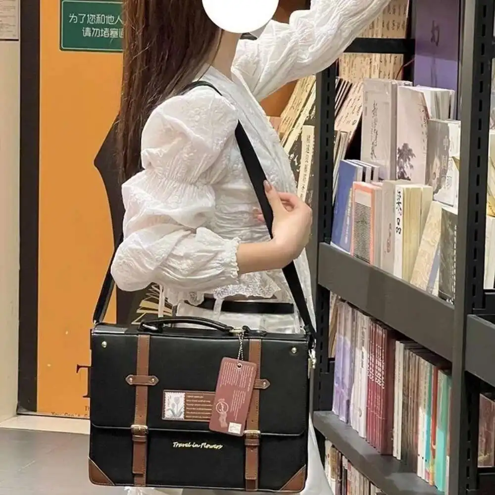 Y2K Preppy Style Large Capacity Ita Backpack Lolita Girl Transparent Fashion DIY Display Shoulder Bag Crossbody Bag Cute Handbag