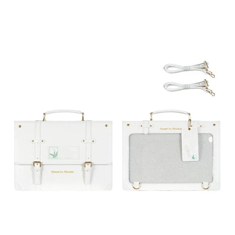 Y2K Preppy Style Large Capacity Ita Backpack Lolita Girl Transparent Fashion DIY Display Shoulder Bag Crossbody Bag Cute Handbag