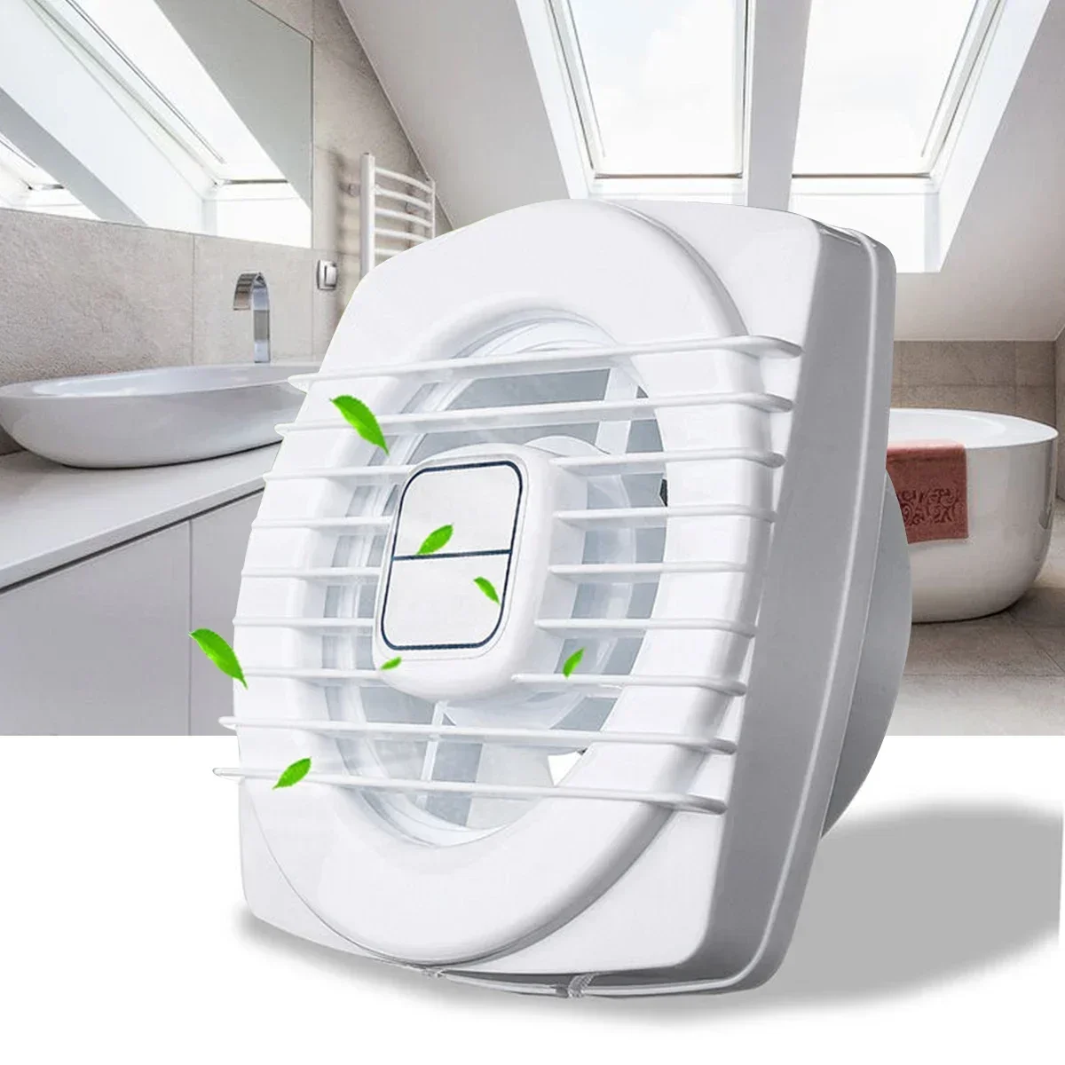 Silent 220V Exhaust Fan 4/6/7inch 110/150/180mm Strong Ventilating Kitchen Bathroom Toilet Window Wall Mounted Extractor