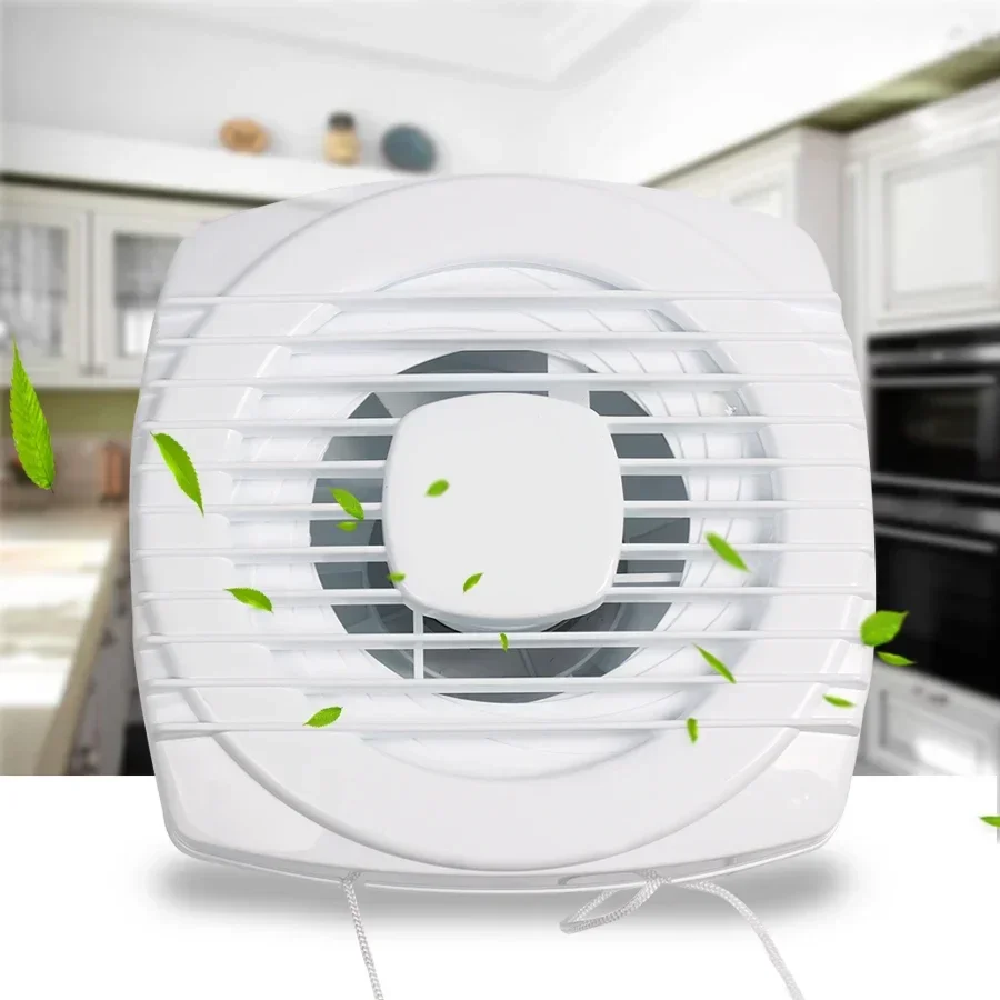 Silent 220V Exhaust Fan 4/6/7inch 110/150/180mm Strong Ventilating Kitchen Bathroom Toilet Window Wall Mounted Extractor
