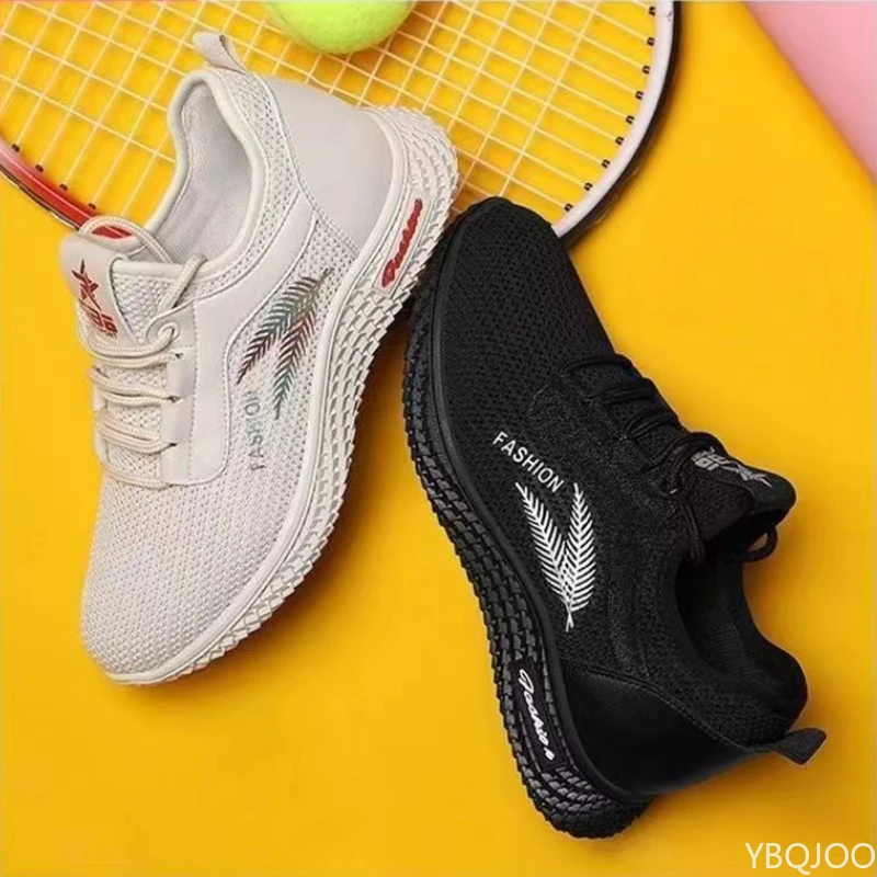 2025 Breathable Shoes Versatile Trendy Mom Flats Women's Wear Resistant Sneakers Soft-Soled Comfort Casual Ladies Shoes Mujer