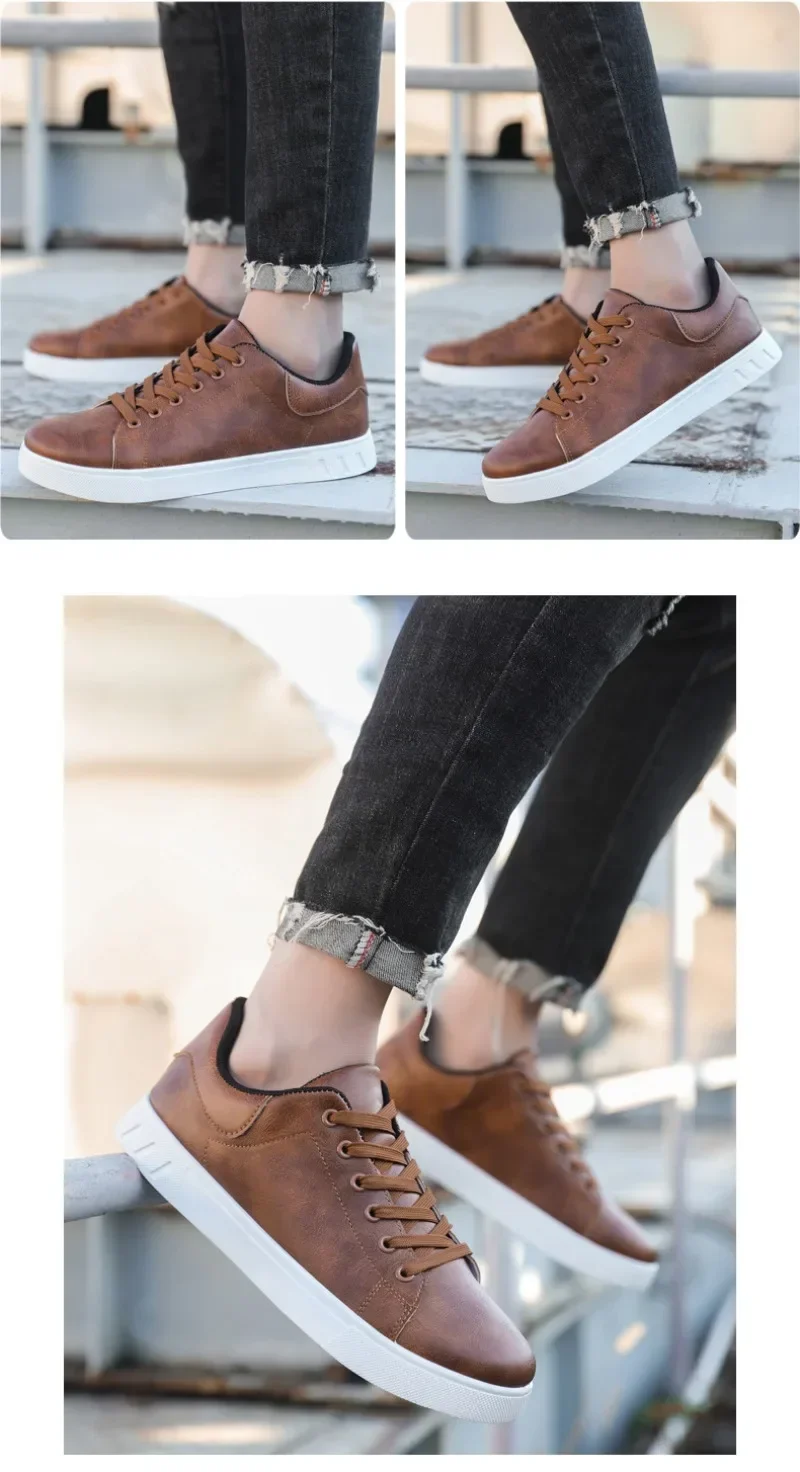 Casual Shoes Loafers British Leather Sneakers Flats Shoes Classic Men Leather Shoes Spring Summer New Trendy Designer Loafers