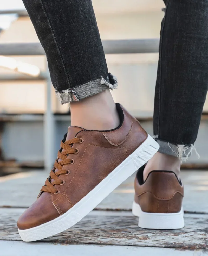 Casual Shoes Loafers British Leather Sneakers Flats Shoes Classic Men Leather Shoes Spring Summer New Trendy Designer Loafers