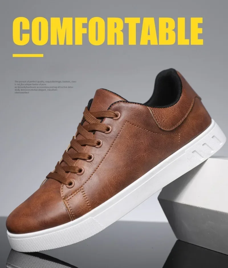 Casual Shoes Loafers British Leather Sneakers Flats Shoes Classic Men Leather Shoes Spring Summer New Trendy Designer Loafers