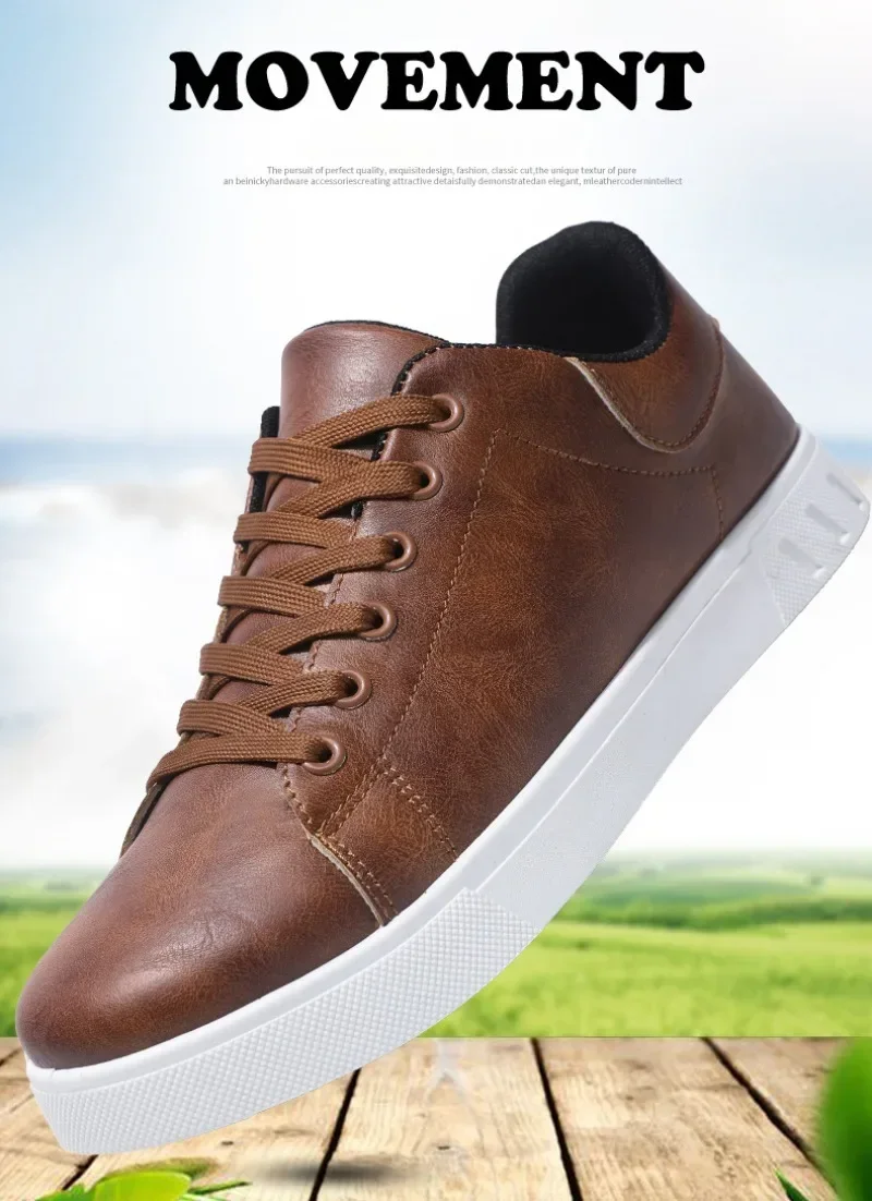 Casual Shoes Loafers British Leather Sneakers Flats Shoes Classic Men Leather Shoes Spring Summer New Trendy Designer Loafers