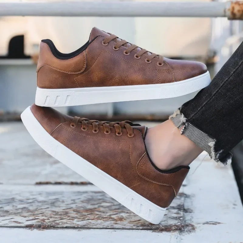 Casual Shoes Loafers British Leather Sneakers Flats Shoes Classic Men Leather Shoes Spring Summer New Trendy Designer Loafers