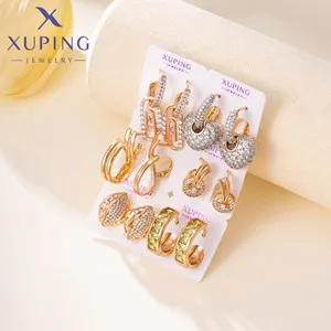 Xuping Jewelry Fashion кольцо Simple Inlayed Stone Charm Copper Alloy Round Gold Color Ring for Women Gifts X001011959