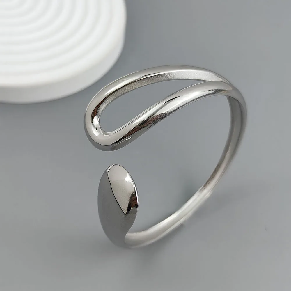 New water drop hollow stainless steelGold plated 18K bracelet, high quality waterproof silver jewelry, gift for couples