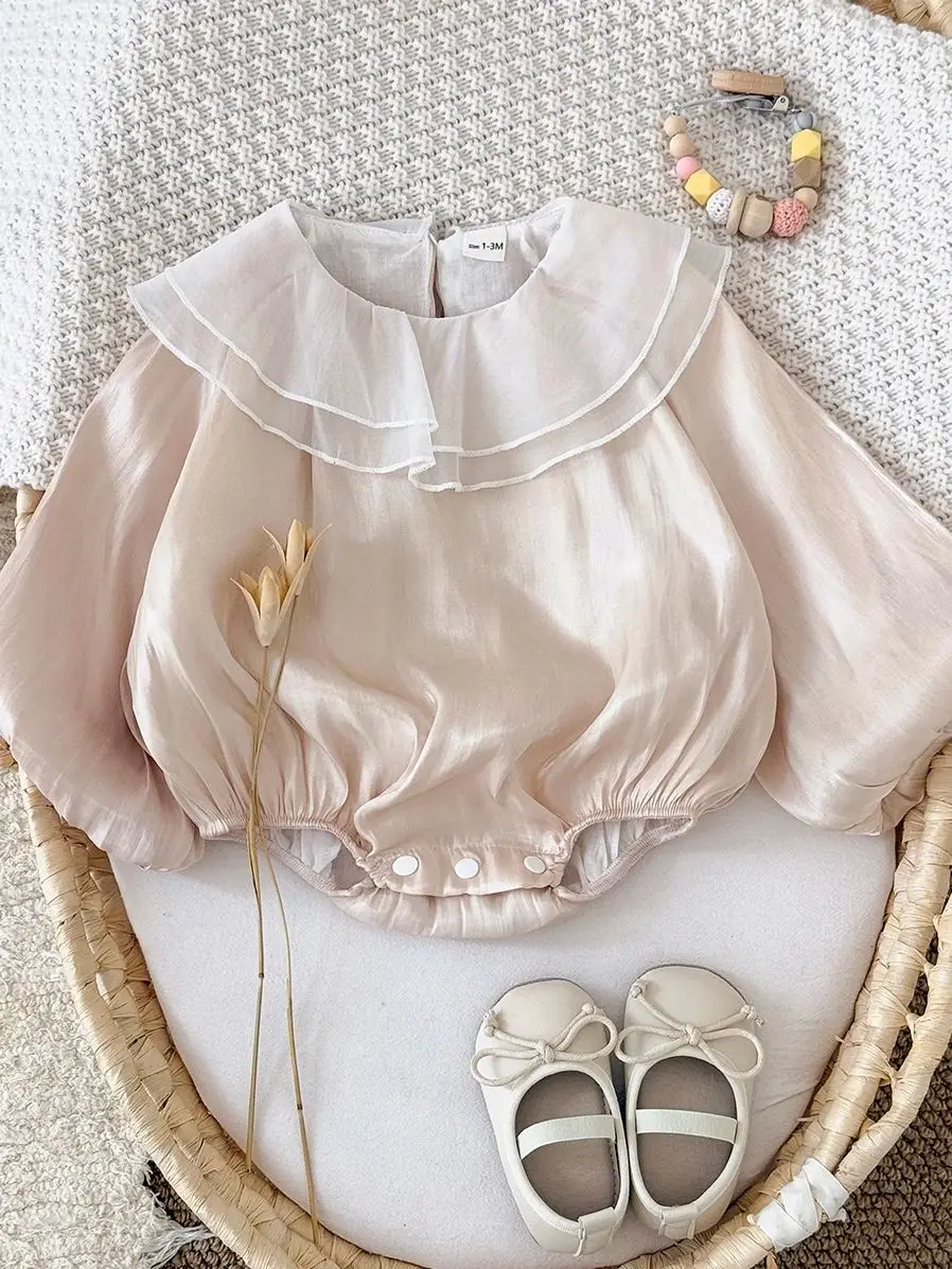 Newborn Baby Jumpsuit Short Sleeved Summer Baby Bodysuits Soft Material Rom
