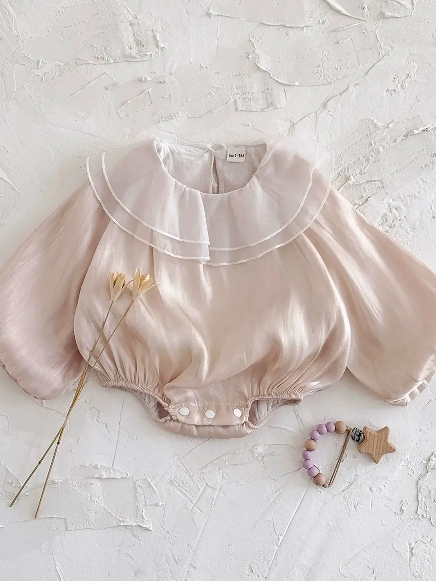 Newborn Baby Jumpsuit Short Sleeved Summer Baby Bodysuits Soft Material Rom
