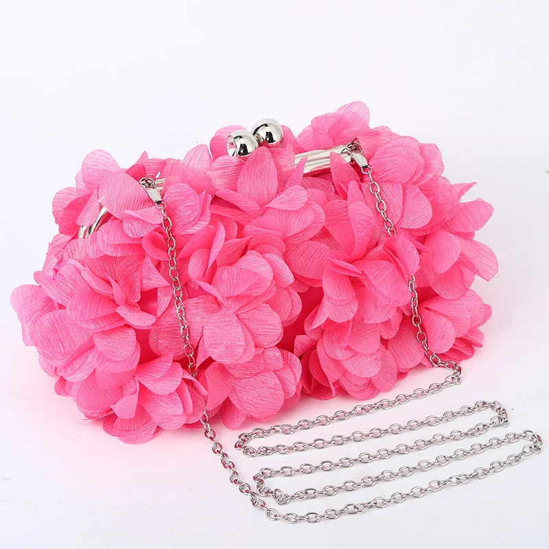Flower Dinner Purse Designer Floral Chain Crossbody Bride Handbag Clutches Woman Petal Evening Party Clutch Wedding Dress Bag