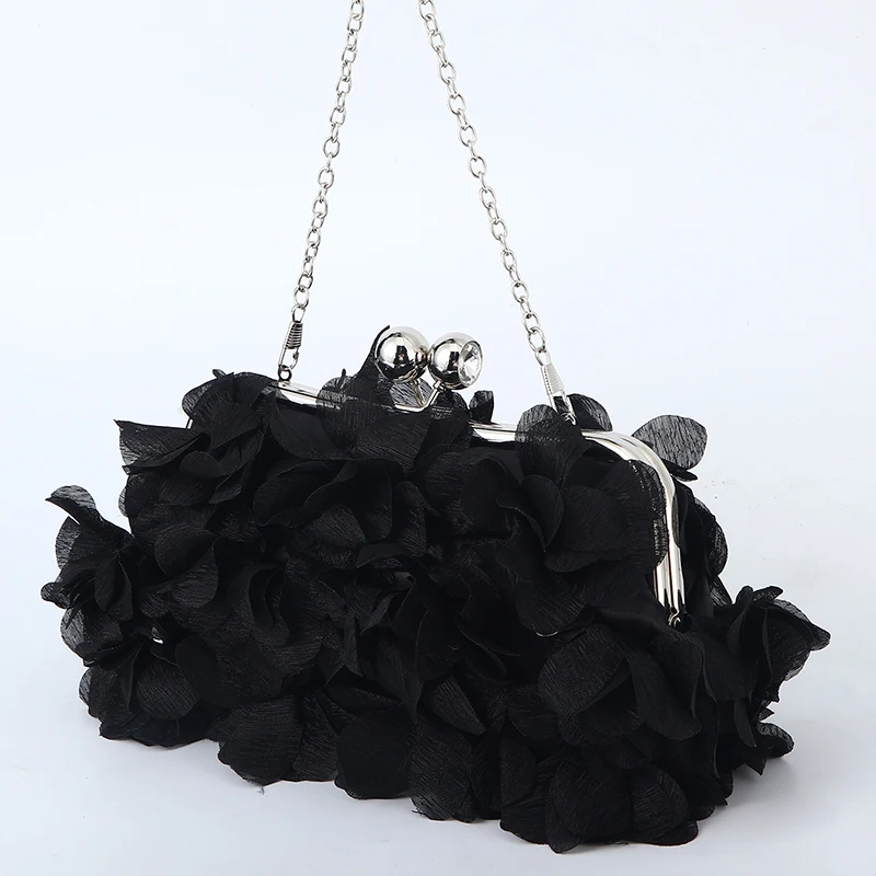 Flower Dinner Purse Designer Floral Chain Crossbody Bride Handbag Clutches Woman Petal Evening Party Clutch Wedding Dress Bag