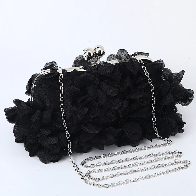 Flower Dinner Purse Designer Floral Chain Crossbody Bride Handbag Clutches Woman Petal Evening Party Clutch Wedding Dress Bag