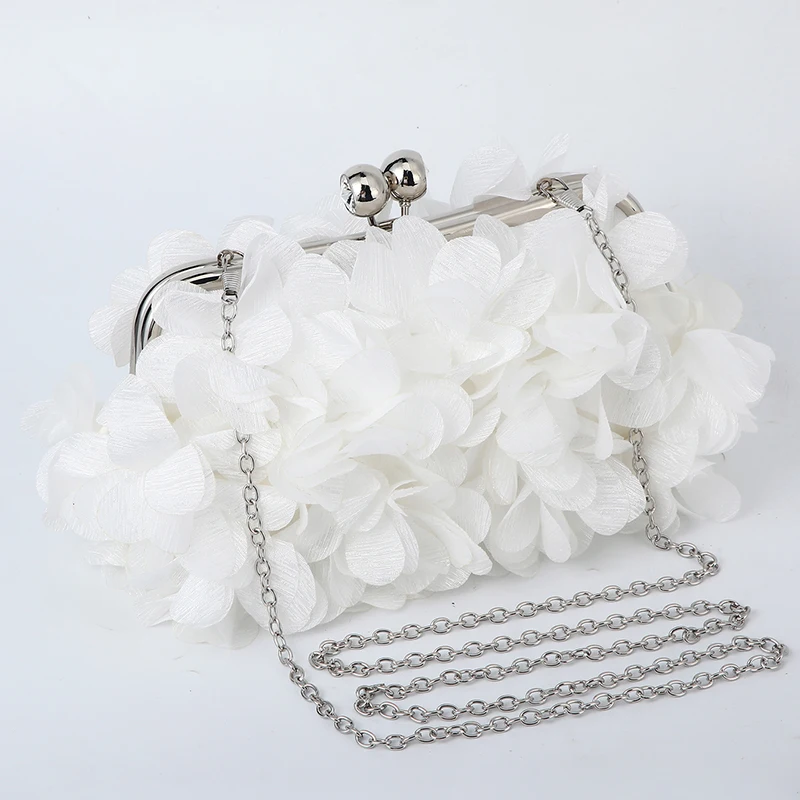 Flower Dinner Purse Designer Floral Chain Crossbody Bride Handbag Clutches Woman Petal Evening Party Clutch Wedding Dress Bag