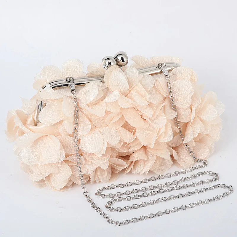 Flower Dinner Purse Designer Floral Chain Crossbody Bride Handbag Clutches Woman Petal Evening Party Clutch Wedding Dress Bag