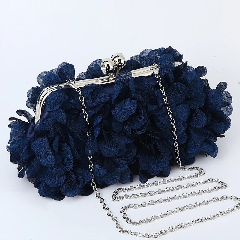 Flower Dinner Purse Designer Floral Chain Crossbody Bride Handbag Clutches Woman Petal Evening Party Clutch Wedding Dress Bag