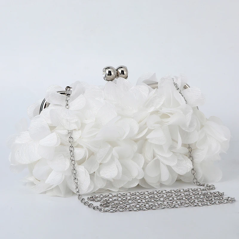 Flower Dinner Purse Designer Floral Chain Crossbody Bride Handbag Clutches Woman Petal Evening Party Clutch Wedding Dress Bag