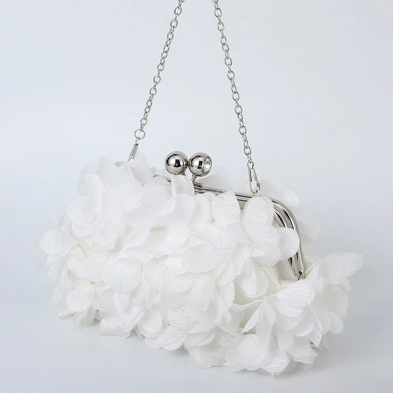Flower Dinner Purse Designer Floral Chain Crossbody Bride Handbag Clutches Woman Petal Evening Party Clutch Wedding Dress Bag