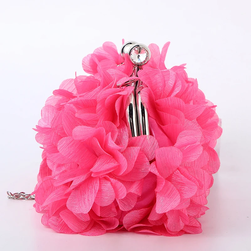 Flower Dinner Purse Designer Floral Chain Crossbody Bride Handbag Clutches Woman Petal Evening Party Clutch Wedding Dress Bag