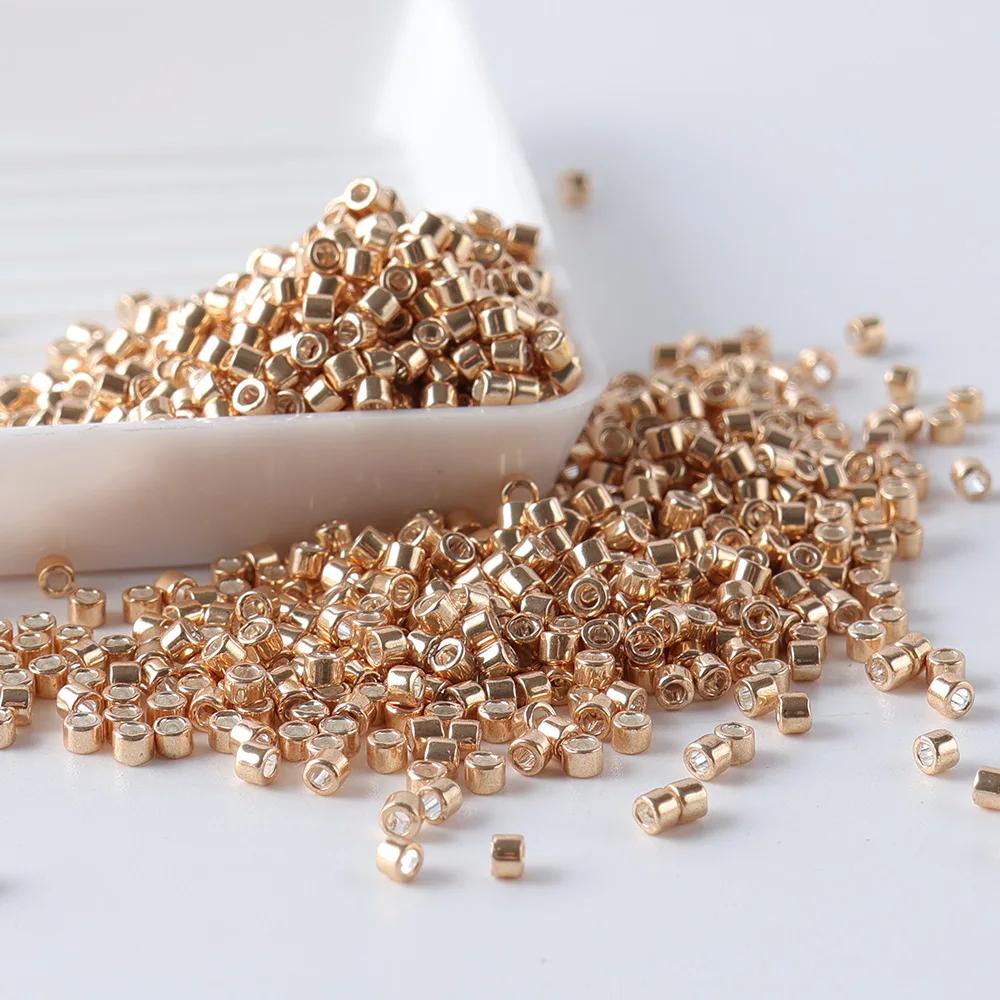 10g Tube Miyuki Delica Japan Imported Seed Beads Metallic Color 11/0 Glass Seed Beads Are Suitable for All Kinds of DIY Handmade