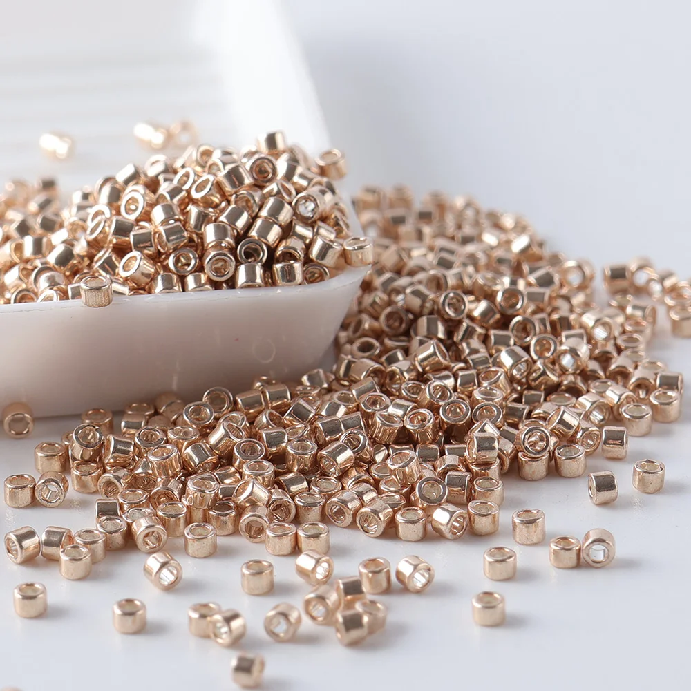 10g Tube Miyuki Delica Japan Imported Seed Beads Metallic Color 11/0 Glass Seed Beads Are Suitable for All Kinds of DIY Handmade