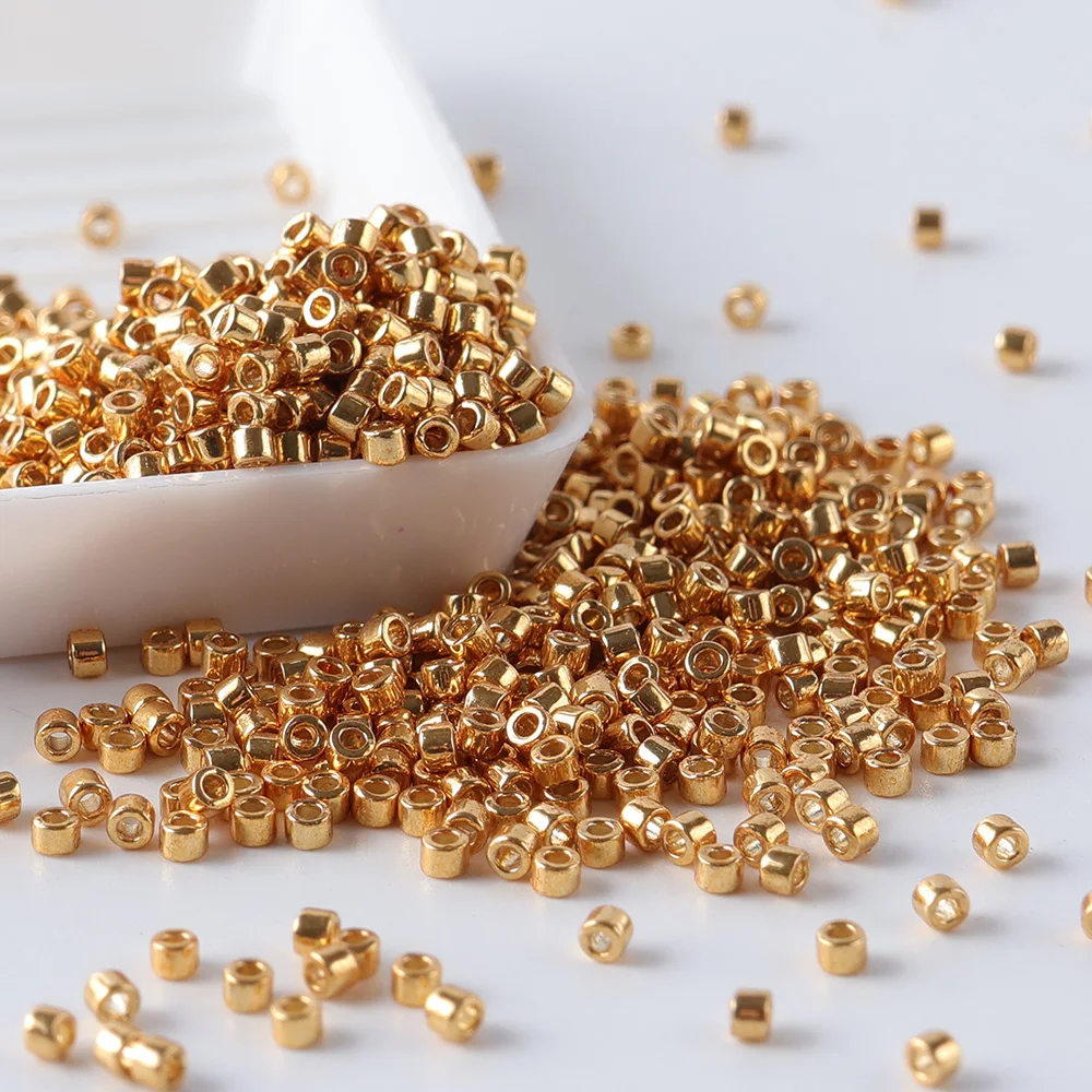 10g Tube Miyuki Delica Japan Imported Seed Beads Metallic Color 11/0 Glass Seed Beads Are Suitable for All Kinds of DIY Handmade