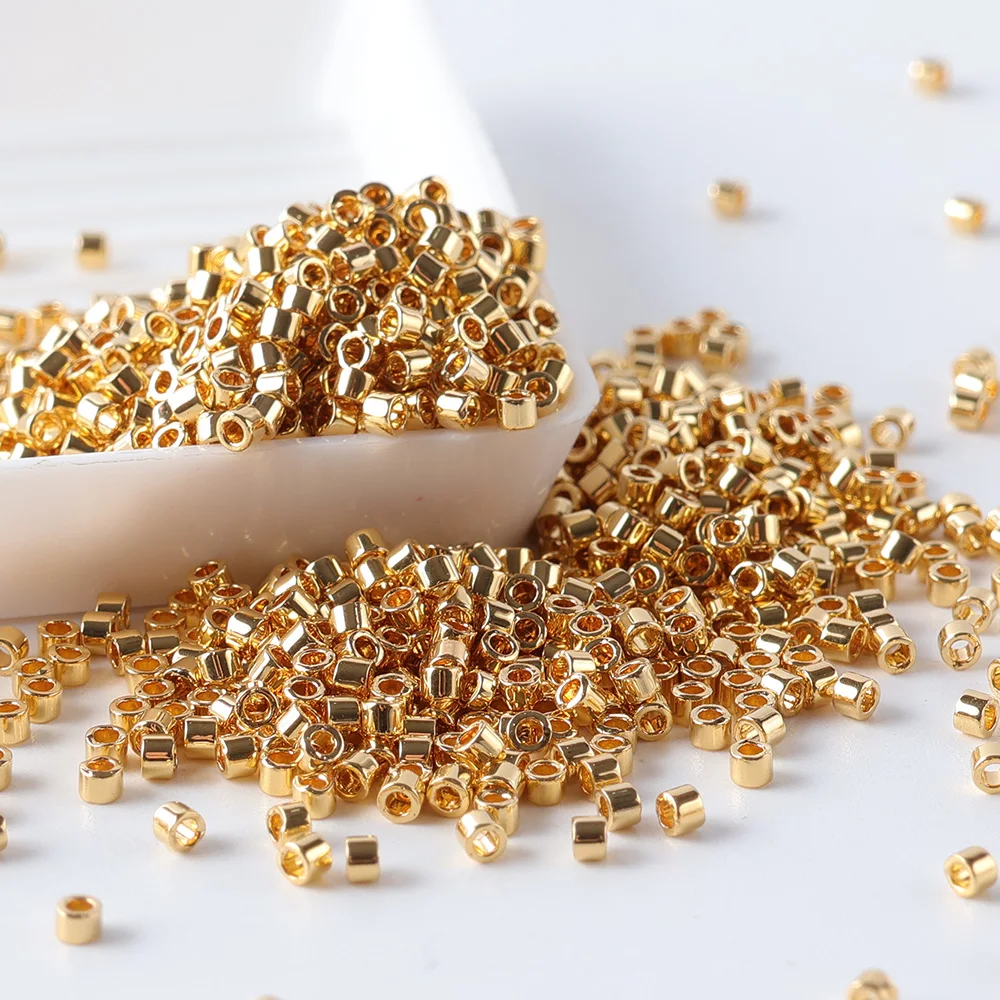 10g Tube Miyuki Delica Japan Imported Seed Beads Metallic Color 11/0 Glass Seed Beads Are Suitable for All Kinds of DIY Handmade
