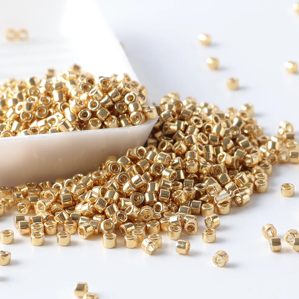10g Tube Miyuki Delica Japan Imported Seed Beads Metallic Color 11/0 Glass Seed Beads Are Suitable for All Kinds of DIY Handmade
