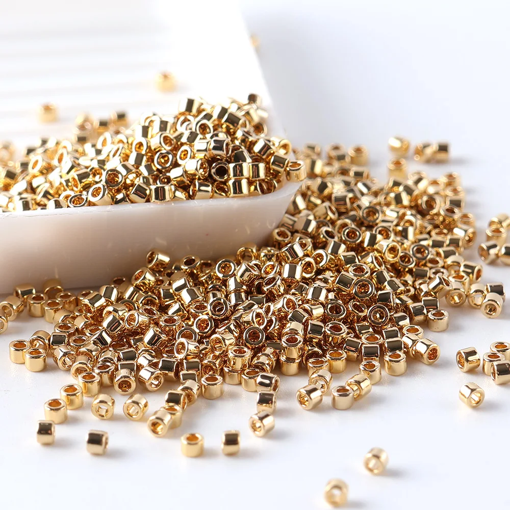 10g Tube Miyuki Delica Japan Imported Seed Beads Metallic Color 11/0 Glass Seed Beads Are Suitable for All Kinds of DIY Handmade