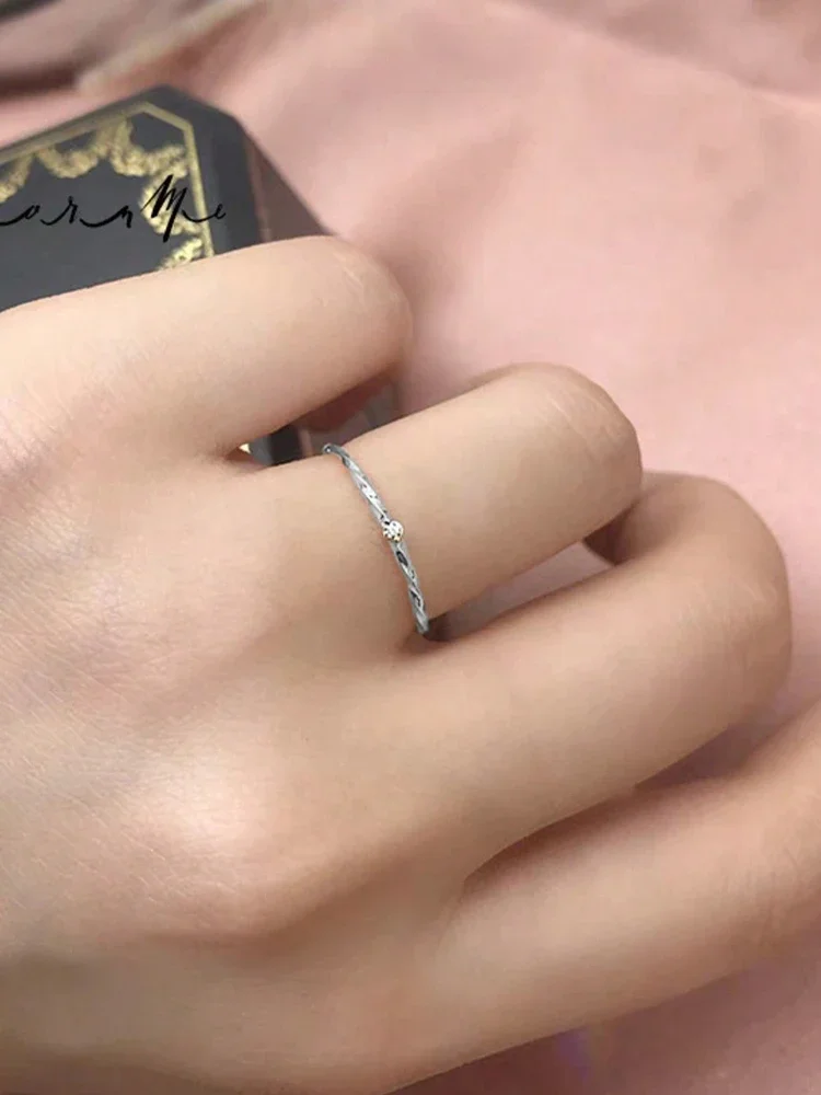 925 Sterling Silver Simplicity Advanced Personalized Wrap Zircon Rings for Women Ring High Quality Gold Color Fine Jewelry