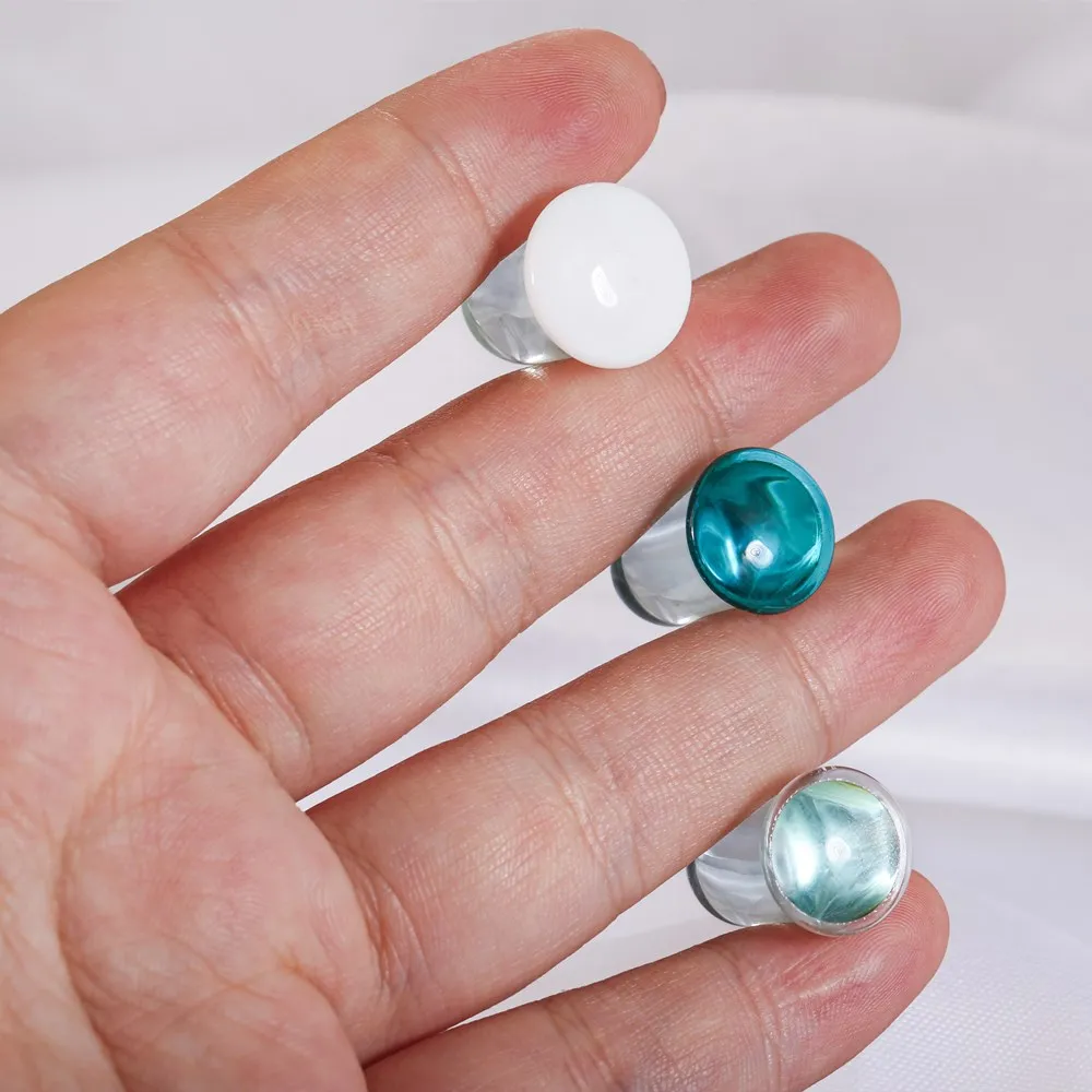 Casvort Pyrex Glass Dead Plugs 14G-00g Comfy Ear Gauges Tunnels Expander 0.5mm Increments Piercing Body Jewelry Stretching Kit