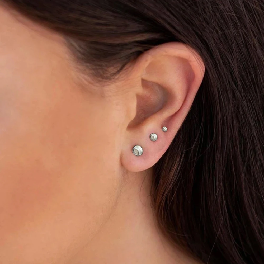 10/16/18pc Glass Ear Gauges Stretching Kit Short Taper Expander Comfy Dead Stretching Plugs with Rubber Rings Crazy Body Jewelry