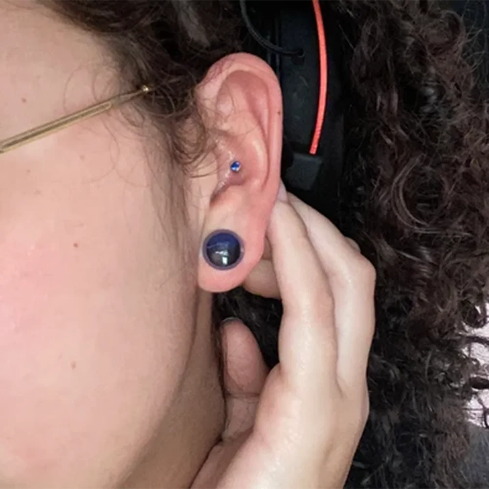 10/16/18pc Glass Ear Gauges Stretching Kit Short Taper Expander Comfy Dead Stretching Plugs with Rubber Rings Crazy Body Jewelry