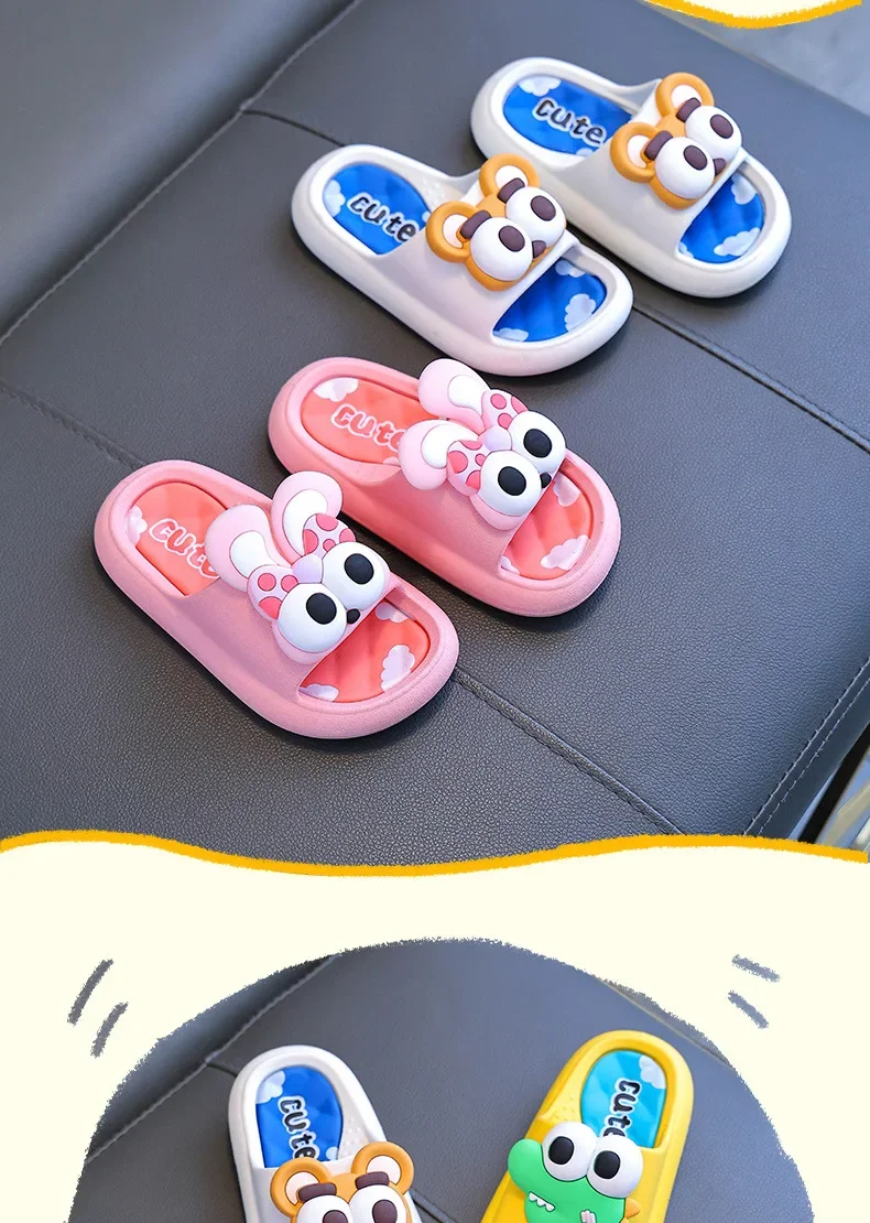 Children Slippers Cute Cartoon Summer 2025 Outdoor Comfortable Anti Slip Platform Kids Soft Indoor Bathroom Shoes Beach Sandals