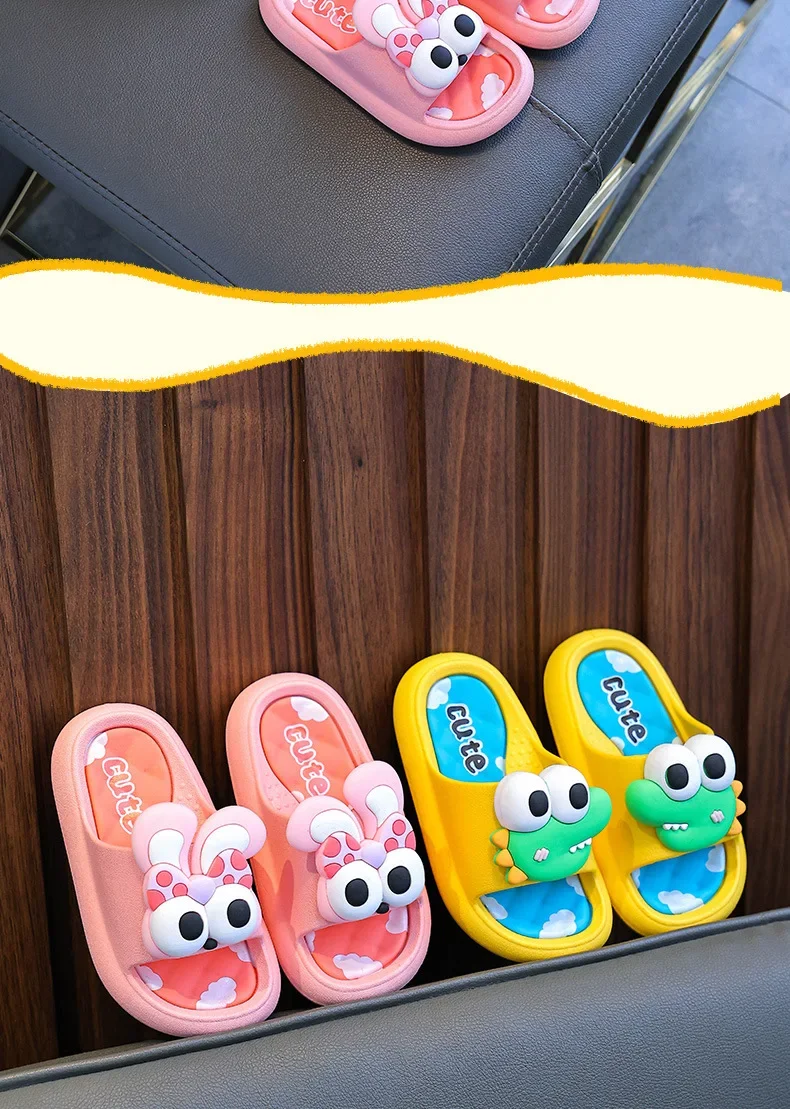 Children Slippers Cute Cartoon Summer 2025 Outdoor Comfortable Anti Slip Platform Kids Soft Indoor Bathroom Shoes Beach Sandals