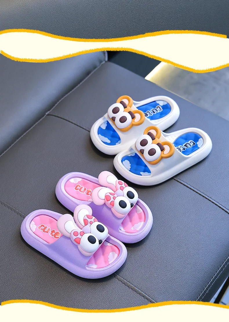 Children Slippers Cute Cartoon Summer 2025 Outdoor Comfortable Anti Slip Platform Kids Soft Indoor Bathroom Shoes Beach Sandals