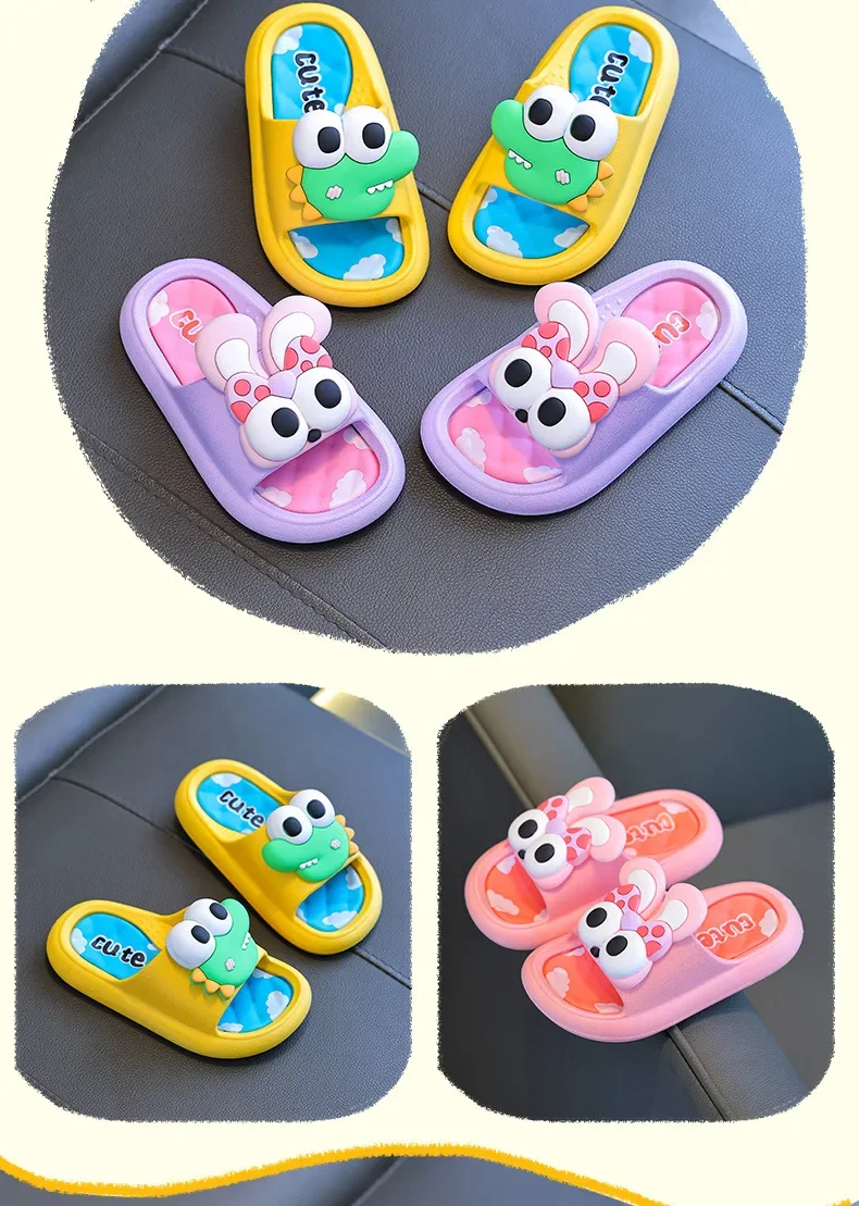 Children Slippers Cute Cartoon Summer 2025 Outdoor Comfortable Anti Slip Platform Kids Soft Indoor Bathroom Shoes Beach Sandals