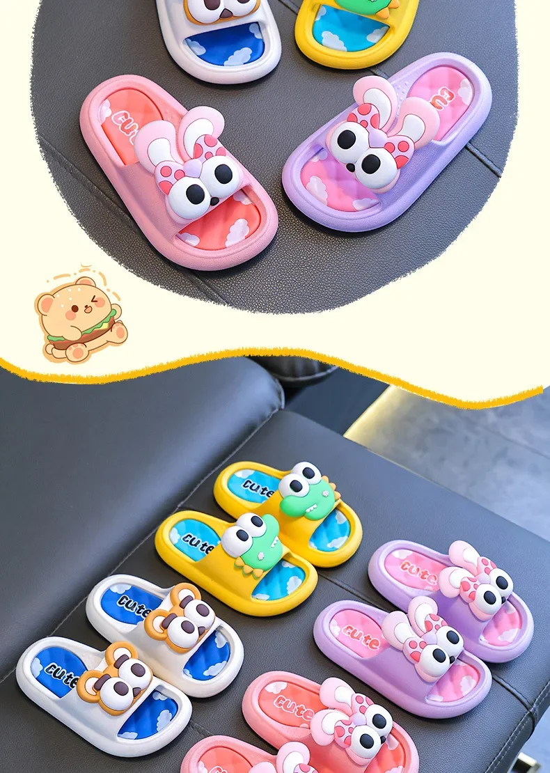 Children Slippers Cute Cartoon Summer 2025 Outdoor Comfortable Anti Slip Platform Kids Soft Indoor Bathroom Shoes Beach Sandals