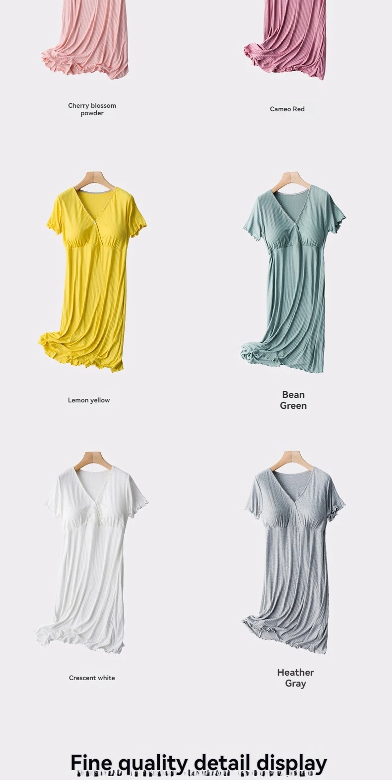 Ladies' Padded Summer Maternity Sleep Dress Thin Postpartum Breastfeeding Home Wear For Comfortable Nursing Pajamas