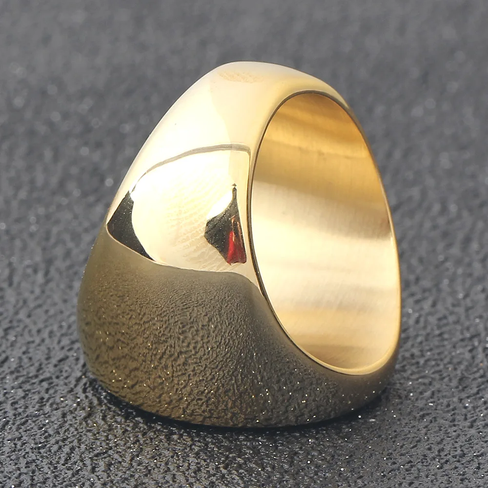 Customized Signet Ring Engrave Name Logo Photo Jewelry Stainless Steel Round Men Women For Family Wedding Personalized Gifts