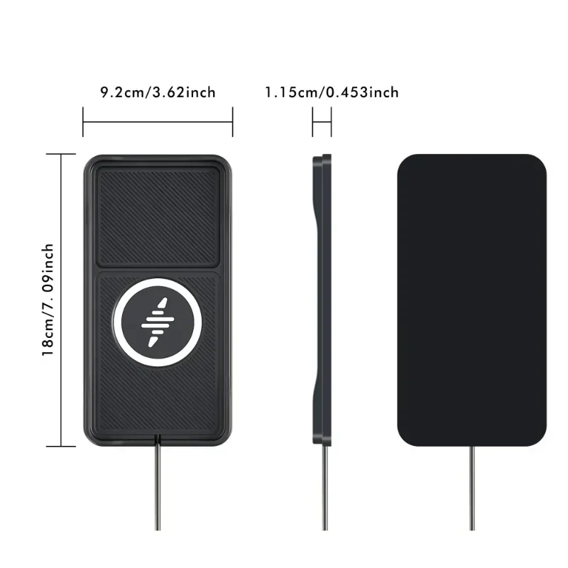 Car Wireless Charger Pad Base USB Cable for iPhone 16 15 14 13 12 Pro Max Samsung Xiaomi Airpods Pro 2 LG Fast Charging Station